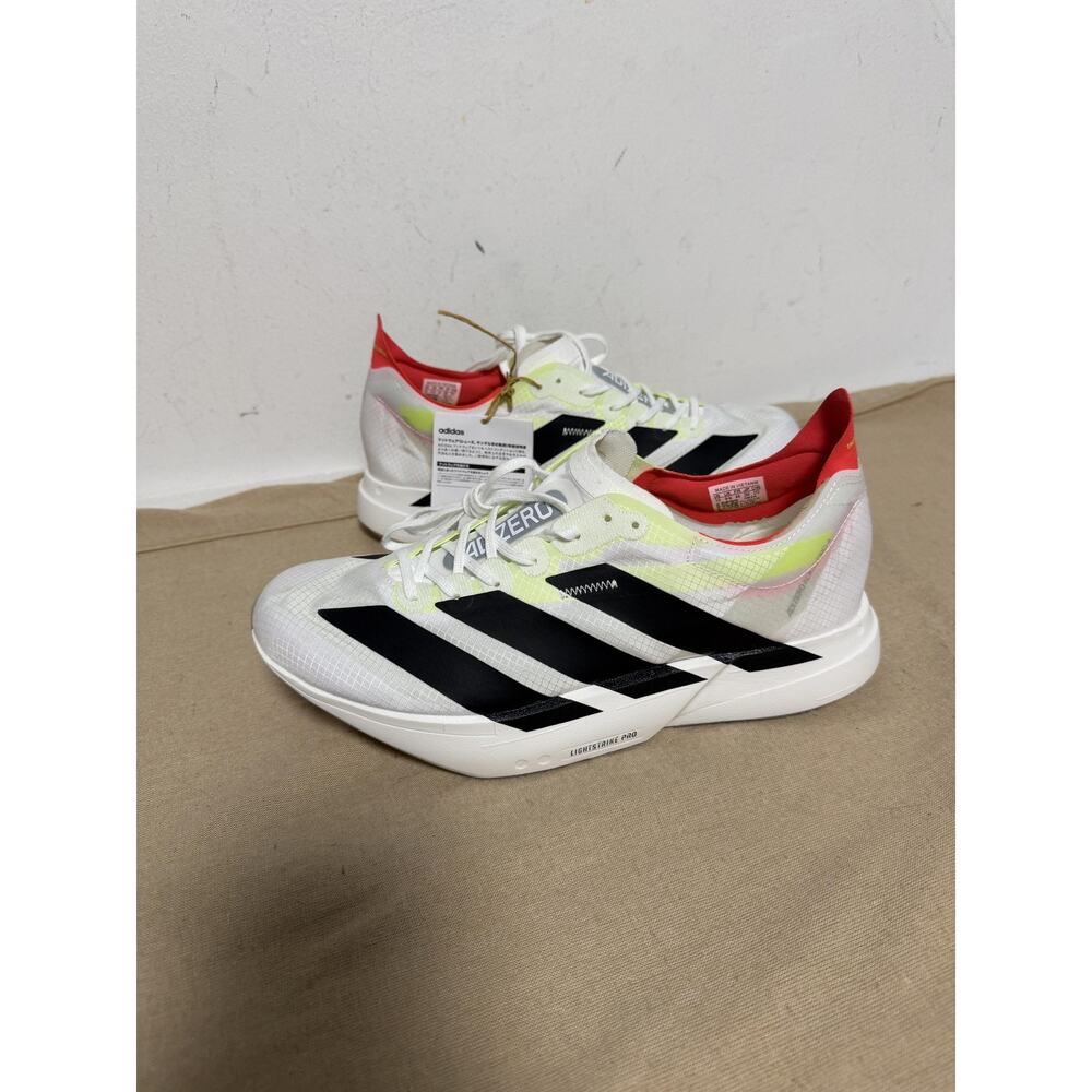 Adidas Adizero Shoes Mens Size 10 White Black Lightstrike Pro Running Sneakers